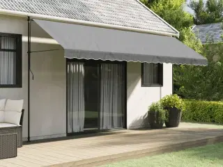 Volant til markisedug 5 m stribet antracitgrå