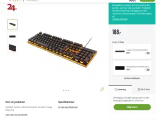 gaming Tastatur og Mussemåtte