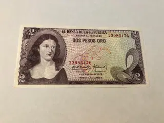 2 Pesos Oro 1973 Colombia
