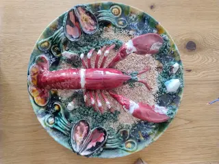 Vintage majolika Hummer platte