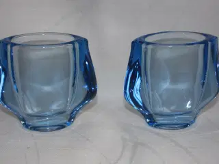 2 blå vaser
