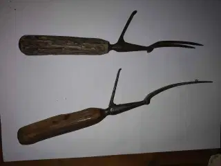 2 gammle gaffler fra det 19 århundrede