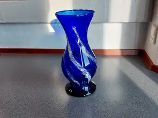 Stor koboltblå vase