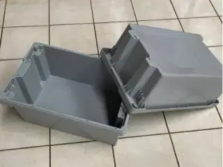 Plastkasser 600x400x210 grå