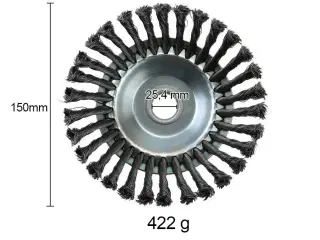 Stålbørste til græstrimmer / buskrydder - 150 mm