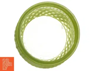 Grønt dekoreret lysglas (str. 11 cm)