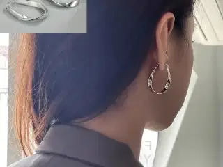 * Flotte Mobius-øreringe - i Tibetansk Sølv