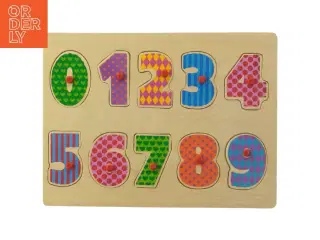 Træ puslespil med numre (str. 29x22 cm)