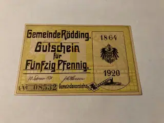 50 Pfennig Rødding 1920