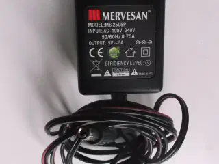 Strømforsyning Mervesan MS 2505P 5V= 5A  AC