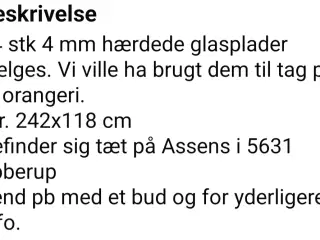 4 mm hærdede glasplader