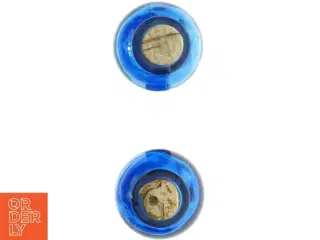 Blå glasflasker (str. 14x5,5 cm)