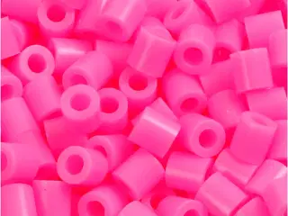 Rørperler, str. 5x5 mm, hulstr. 2,5 mm, medium, rosa (32222), 6000stk./ 1 pk.