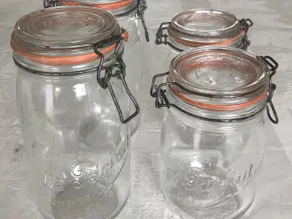 Franske Henkogningsglas 4 stk.