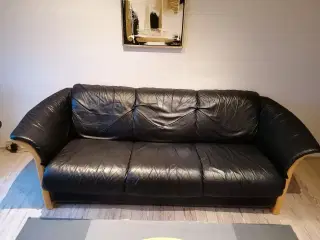 3 persons læder sofa