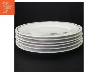 Porcelæns middags tallerkener med blomstermotiv fra Bavaria (str. Diameter 25 og en halv cm)