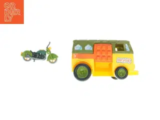 Teenage Mutant Ninja Turtles Bil & Motorcykel fra 1989 (str. 25 x 19 cm)