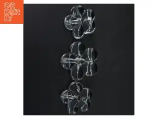 Glas lysestage sæt (str. Ø 10,12 cm)