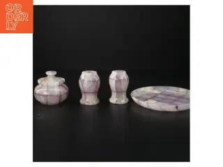 Marmor Onyx Sten Serverings sæt