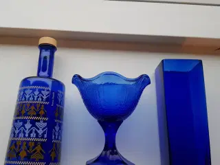 3 stk blå glasting