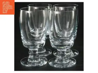 Gennemsigtige glas med skulpturelt design (str. H. 11,5 cm. x ø. 6 cm)