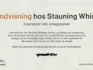 Gavekort til Stauning whisky rundvisning