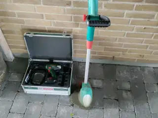 Bosch boremaskine 18V og græstrimmer sælges