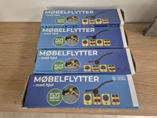 4 sæt NYE Møbelflyttere på hjul 