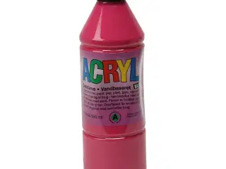Akrylmaling, primær rød, 500ml/ 1 fl.