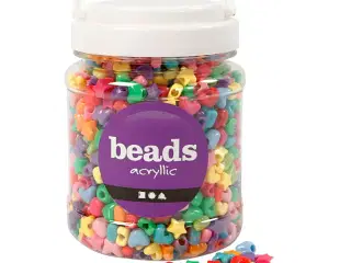 Figurperler, diam. 10 mm, hulstr. 3,5 mm, ass. farver, 400 g, 700ml/ 1 ds.