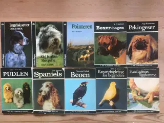 14 Clausen bøger om hunde og fugle