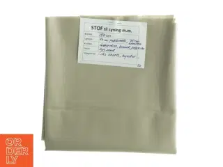 Stof, gabardine, lys sandfarve (150 cm x 50 cm + 35 cm)