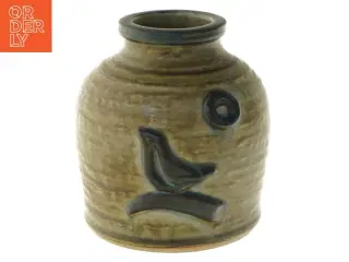 Vase med fuglemotiv fra Royal Copenhagen (str. 16x14 cm)