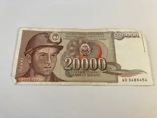 20000 Dinara Yugoslavia