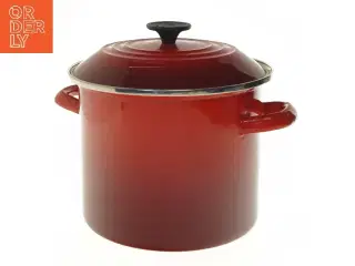 Rød gryde med låg fra Le Creuset (str. Ø 22x20 cm)