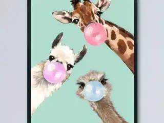 * Lærredsmaleri/tryk; Bubblegum