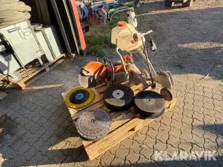 Skæremaskine med vogn og klinger Stihl TS800