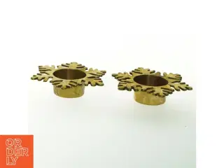 Gyldne snefnug lysstage (str. 11x3 cm)