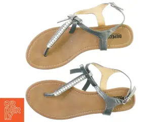Depeche Læder Sandaler med Glitter og Sløjfe (str. 40)