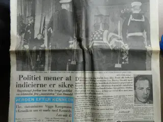 Avis mordet på Politiken søndag 24. novembeer 1963