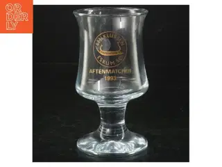 Ølglas Skibsglas med sejlklub emblem fra Royal Copenhagen (str. 14 cm. ø 8 cm)