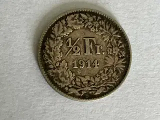 1/2 Franc Switzerland 1914