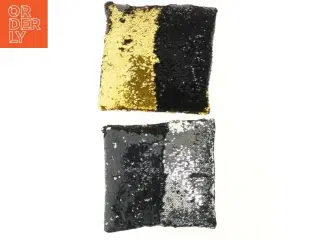 Vendbar paillet pude (str. 29x30 cm)