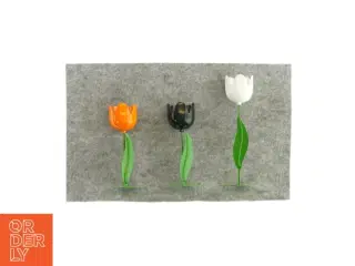 Dekorations blomster i metal (3 styks)