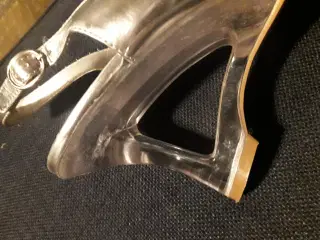 Sølv sandal. Str. 39