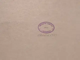 Louis Moe : Antik farvelitografi på pap. År 1898