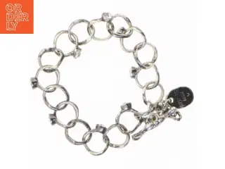 Sølvfarvet charm armbånd fra Dyrberg Kern (str. 21 cm)