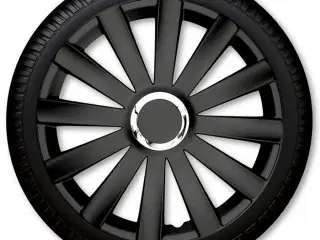 16" Spyder Pro sort hjulkapselsæt