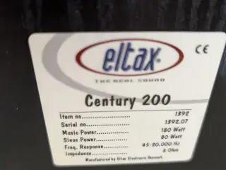 Eltax century 200 højttalere