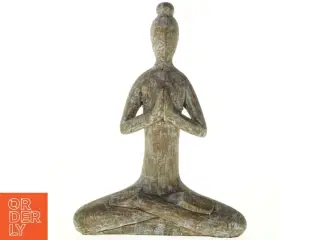 Træskulptur af mediterende figur (str. H 31 cm)